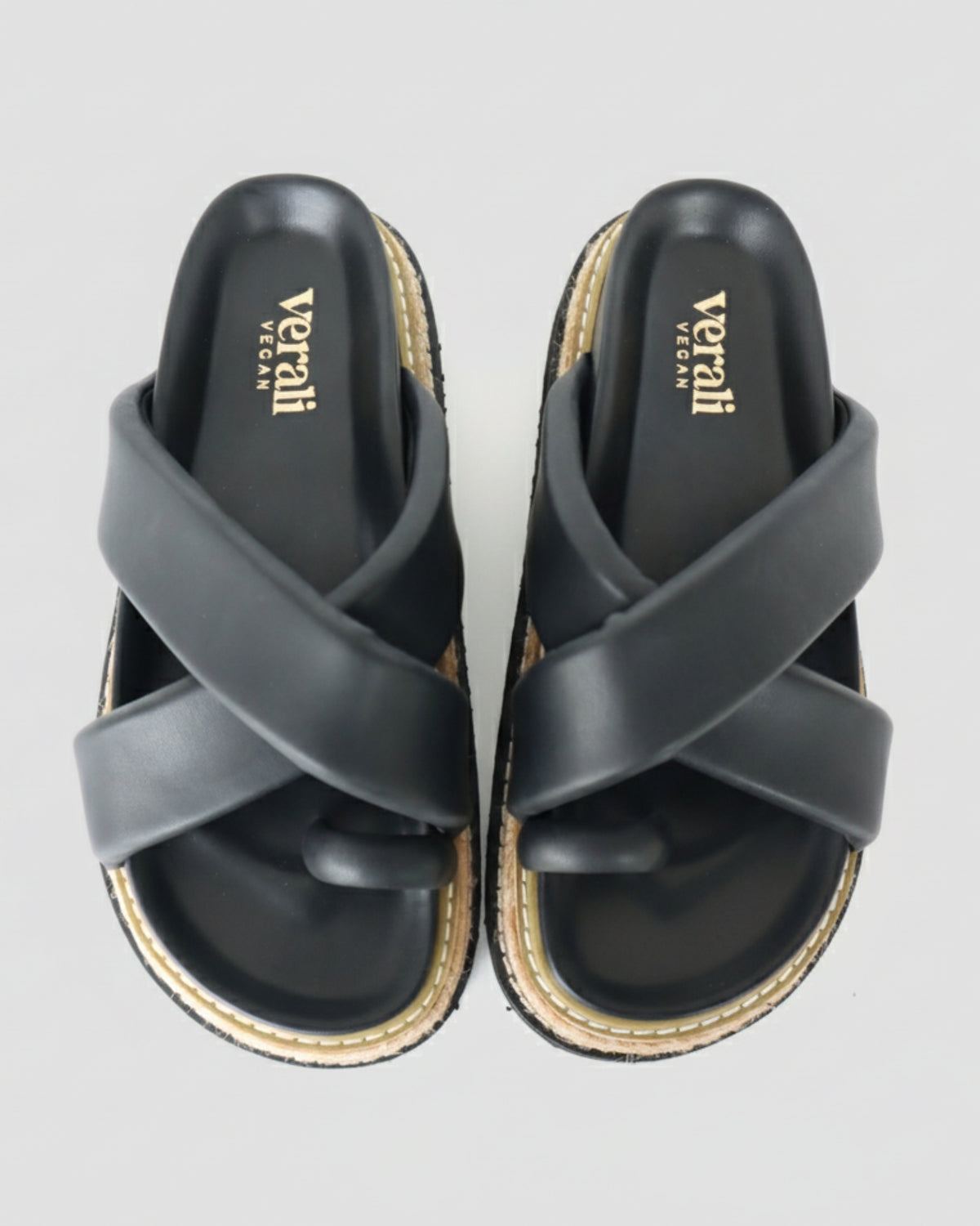 THELMA FLATFORM SLIDES BLACK