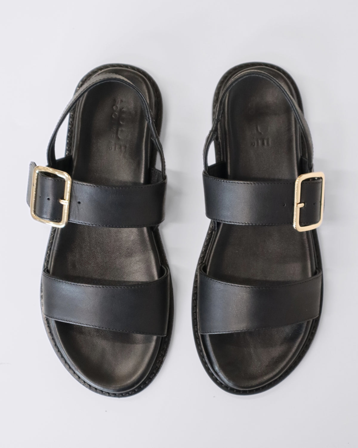 UNDO FLAT SANDALS BLACK