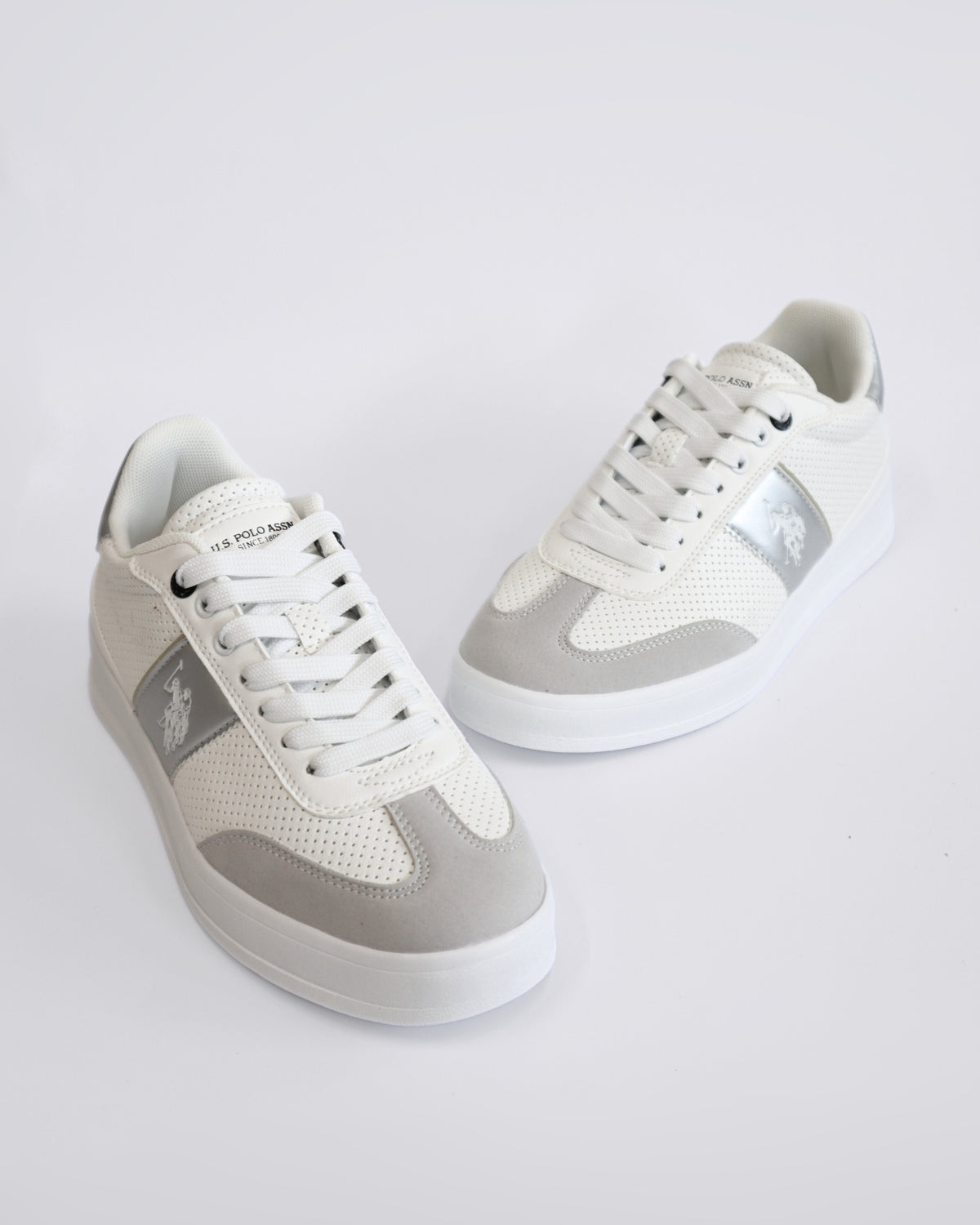 CAMPY WOMENS SNEAKERS WHITE/SILVER