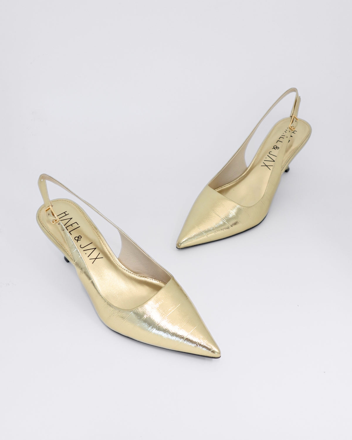 PETITE SLINGBACK HEELS GOLD
