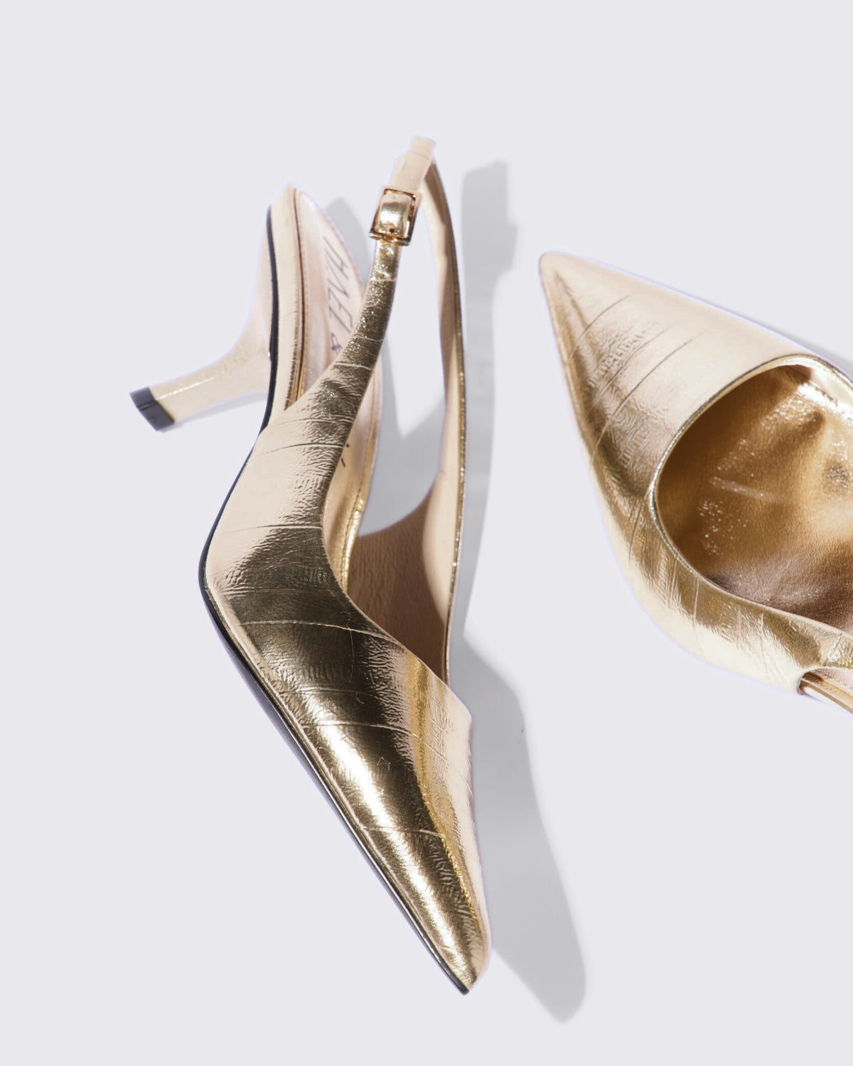 PETITE SLINGBACK HEELS GOLD