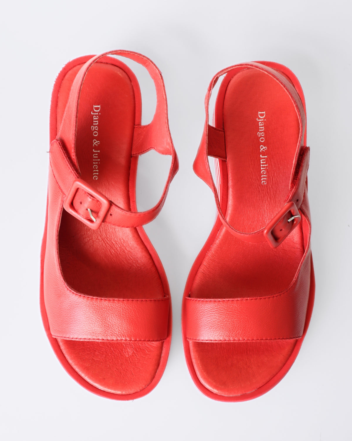 FIGG PLATFORM SANDALS RED