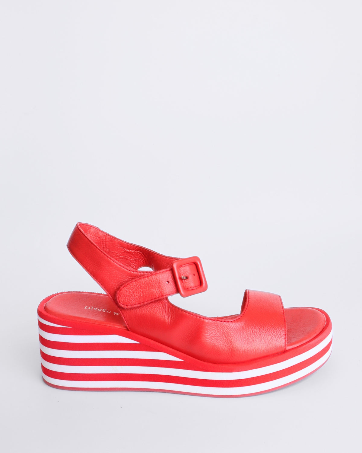 FIGG PLATFORM SANDALS RED