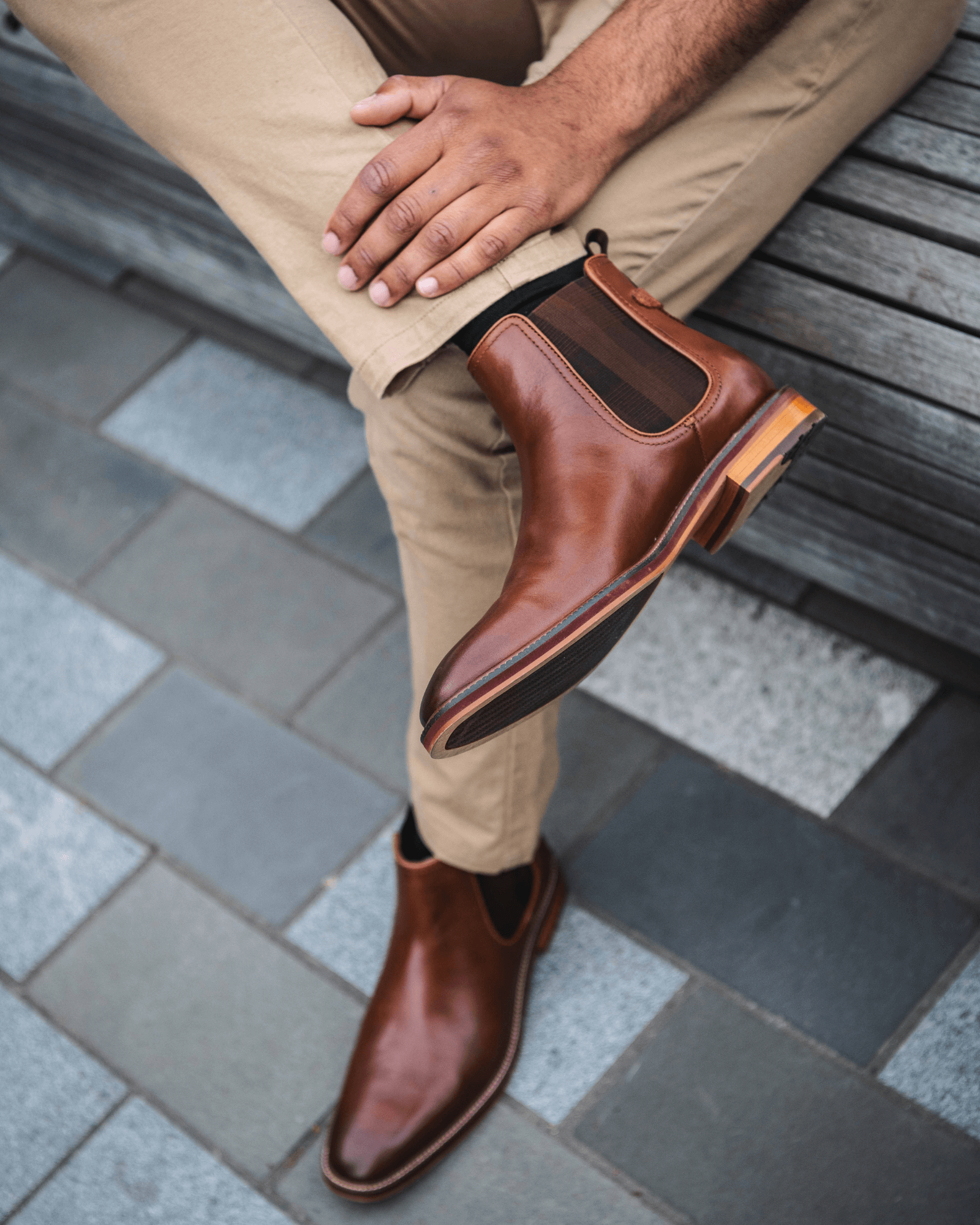 SCUTTLE CHELSEA BOOTS COGNAC LEATHER