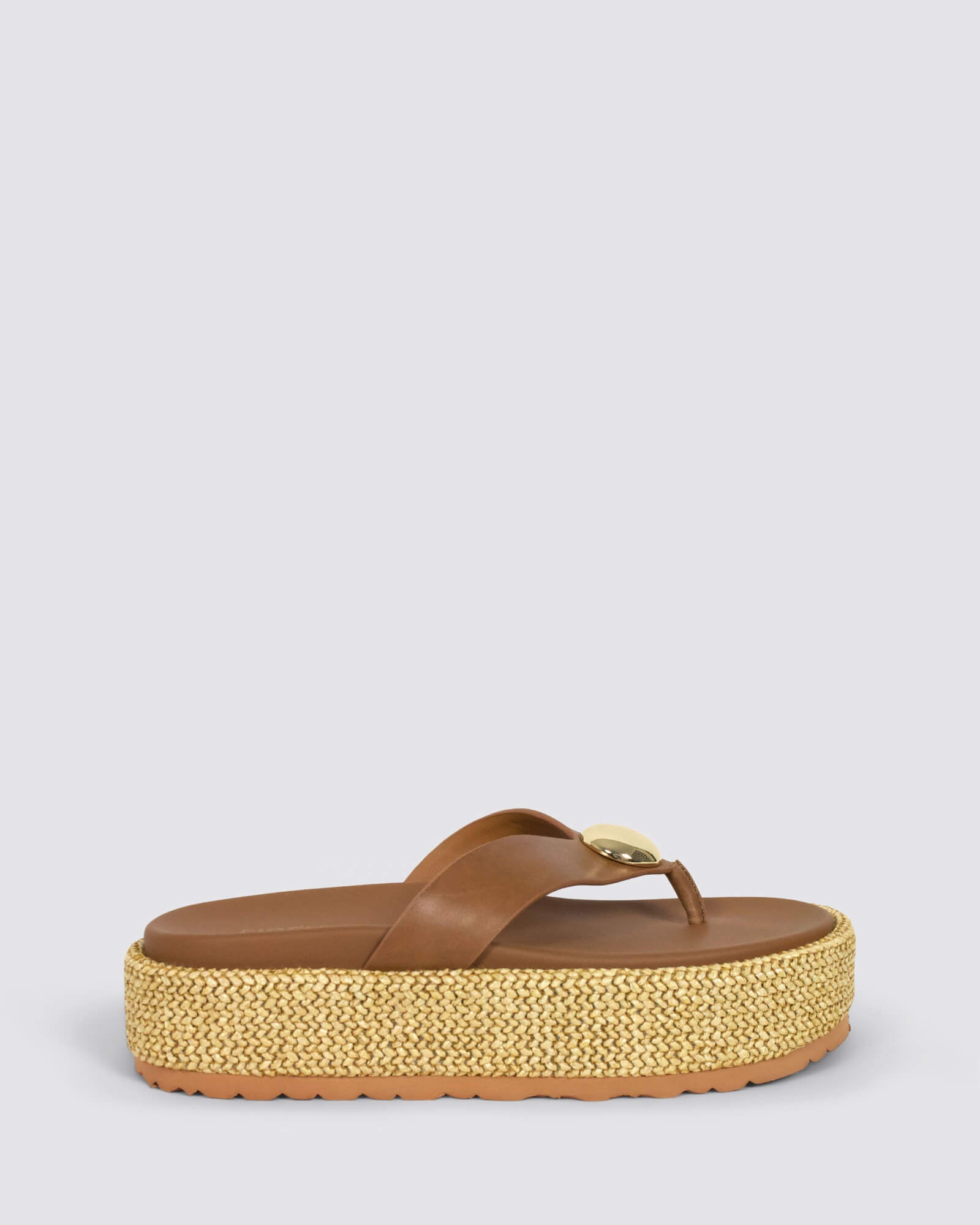 APOLLONIA FLATFORM SANDALS NATURAL/TAN
