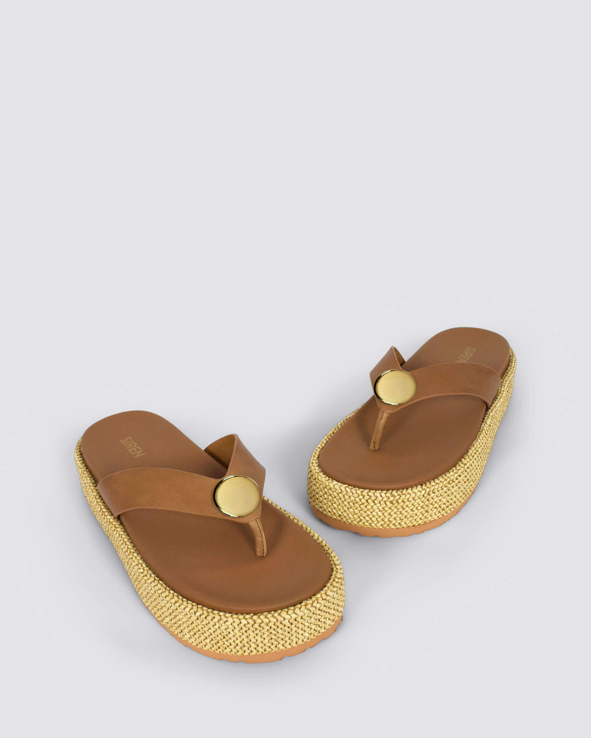 APOLLONIA FLATFORM SANDALS NATURAL/TAN