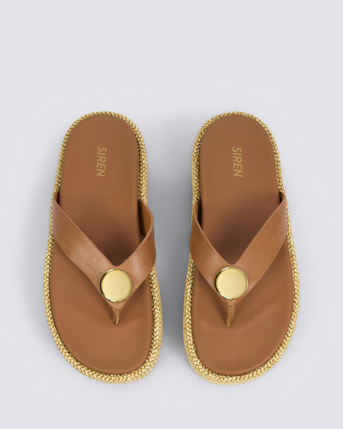 APOLLONIA FLATFORM SANDALS NATURAL/TAN