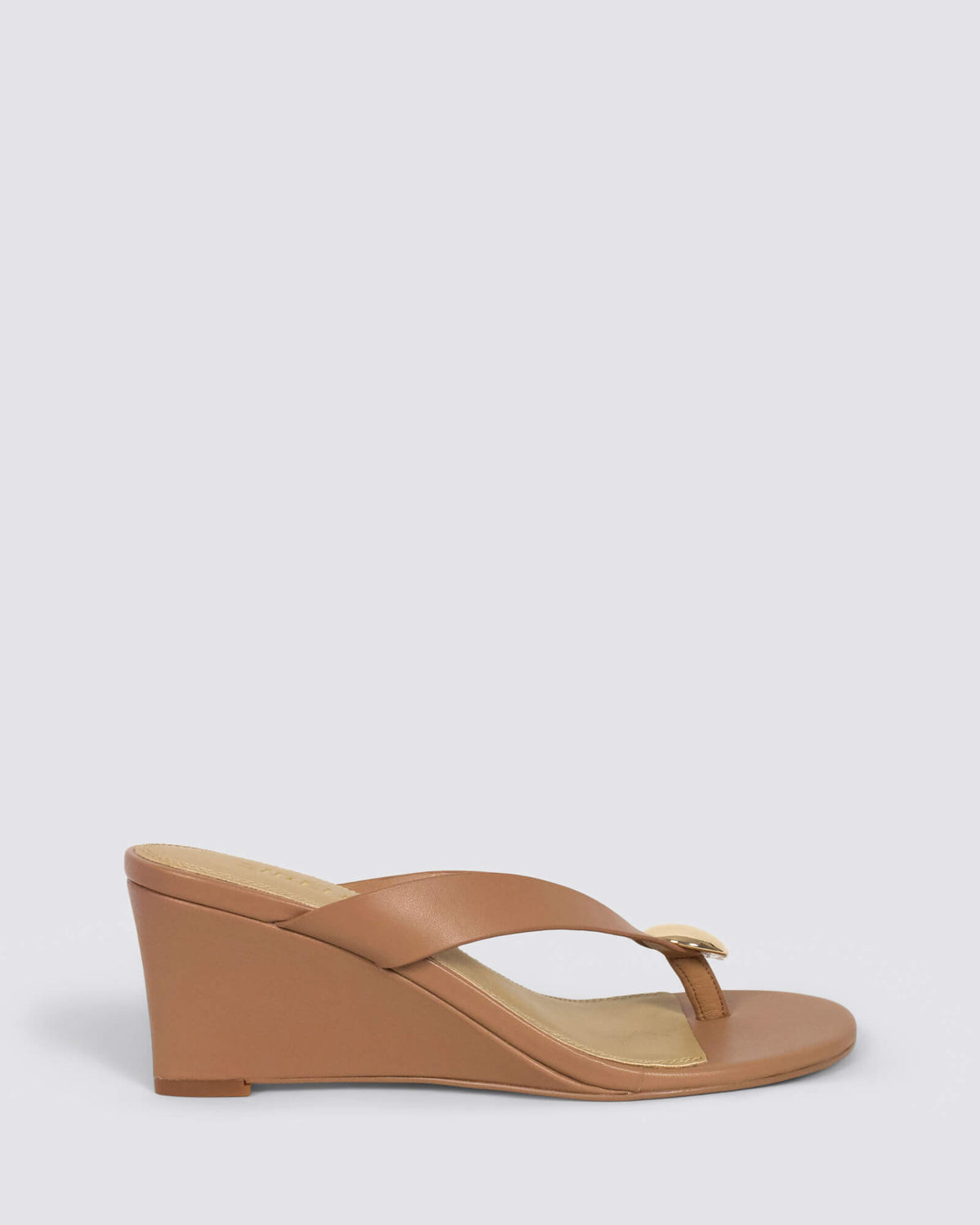 CHLOE THONG WEDGES ALMOND TAN