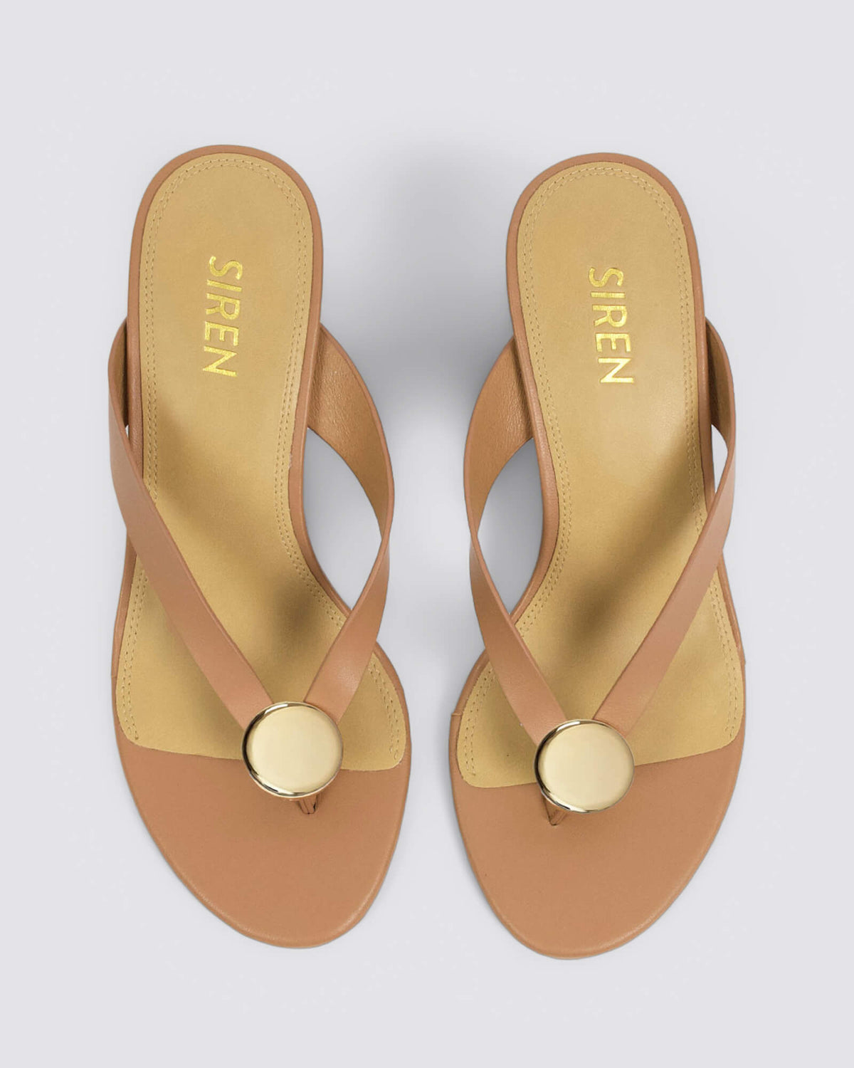 CHLOE THONG WEDGES ALMOND TAN