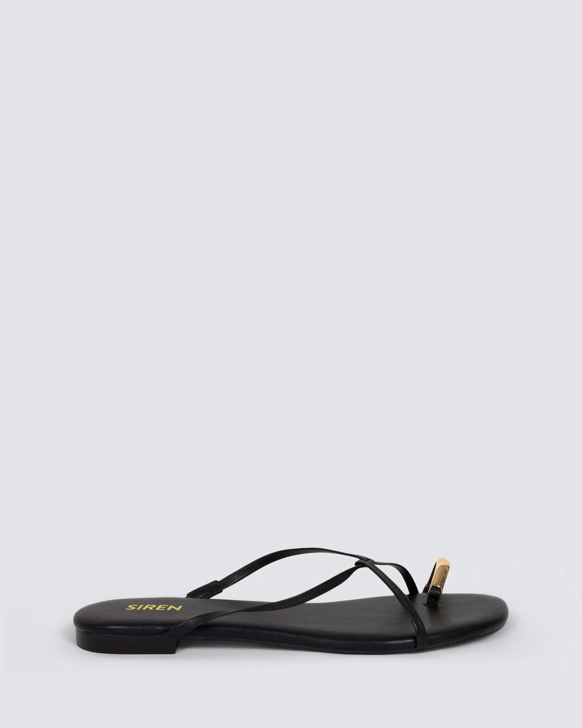 MIKKI FLAT STRAPPY SANDALS BLACK