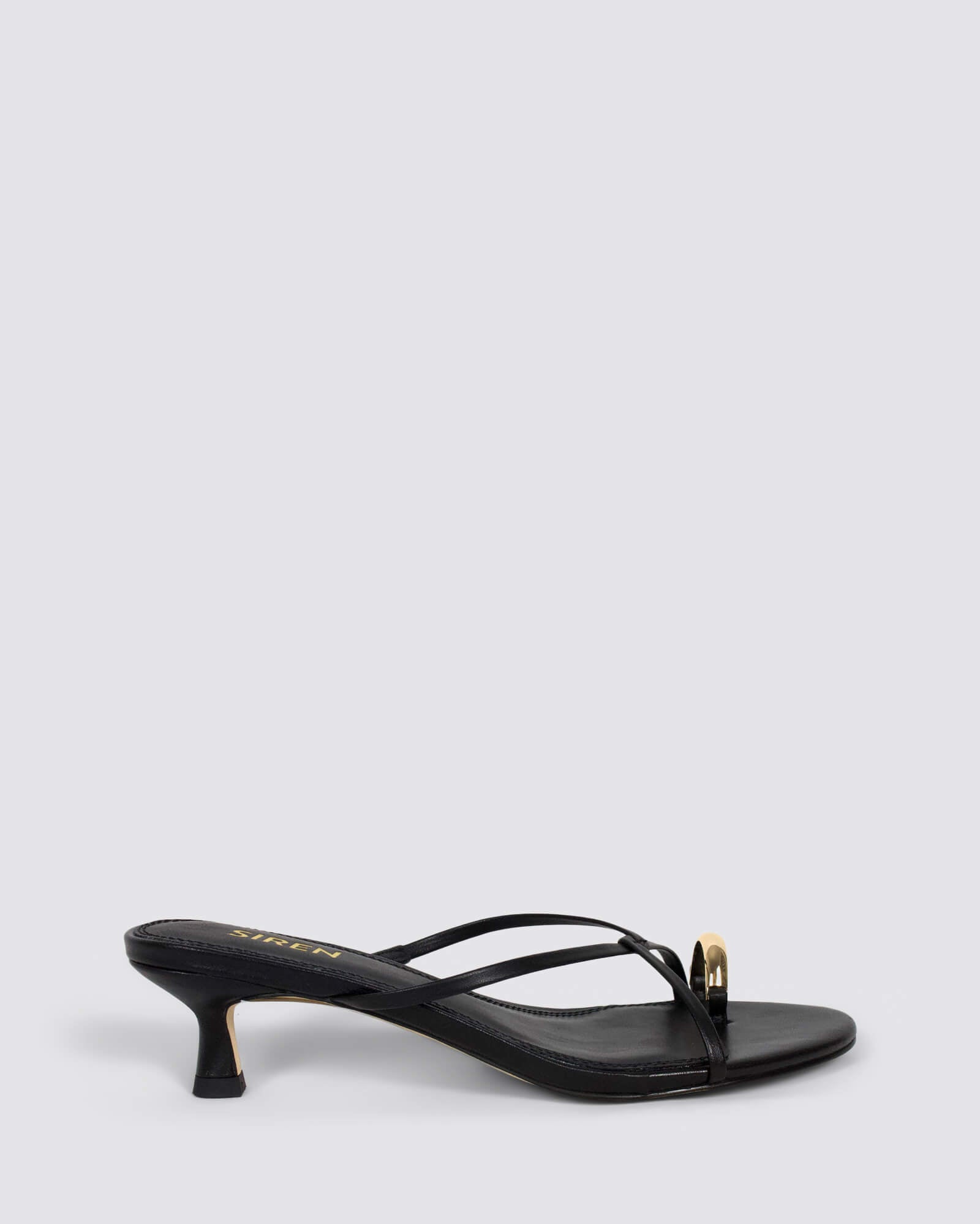 XANE KITTEN HEEL THONGS BLACK