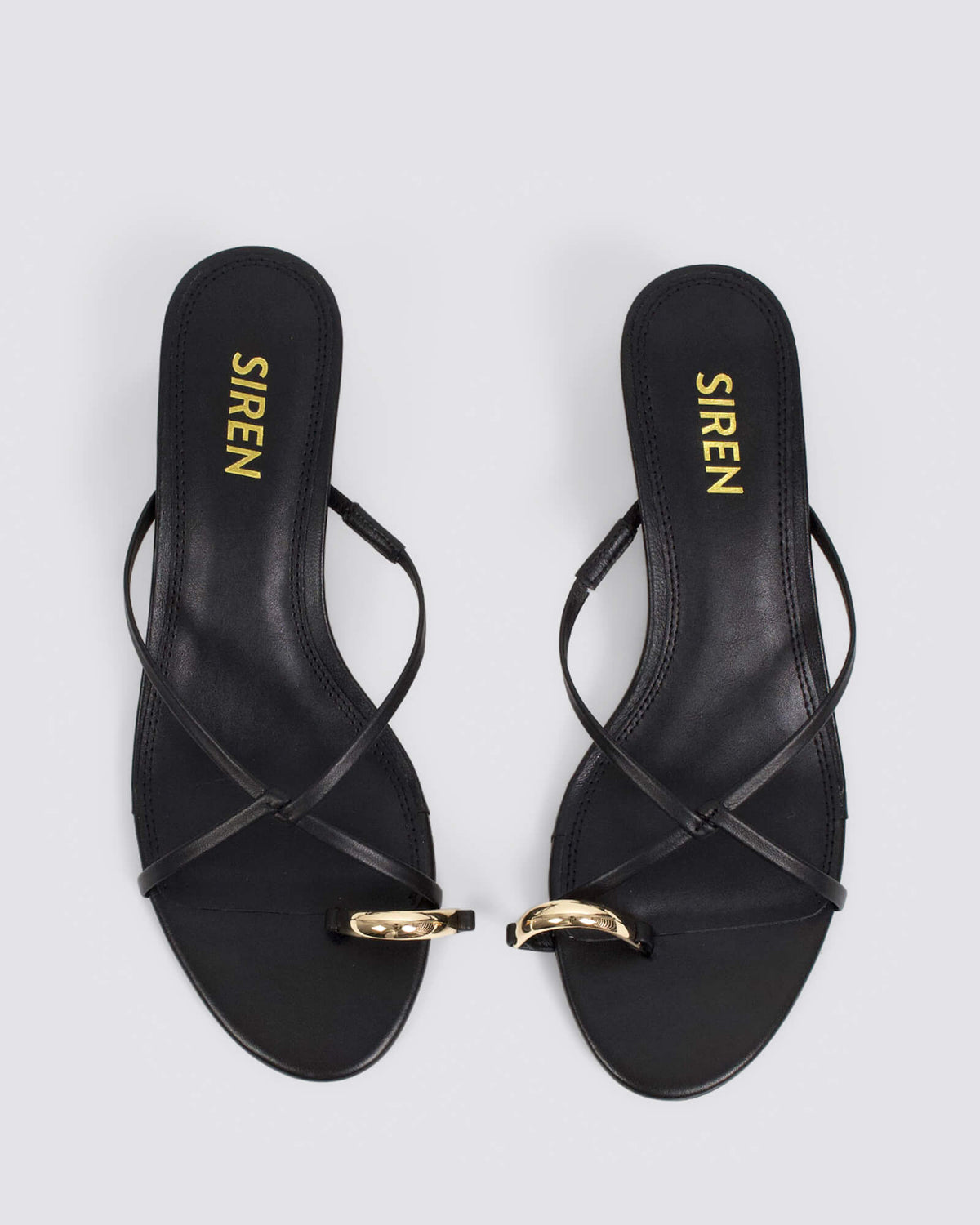 XANE KITTEN HEEL THONGS BLACK