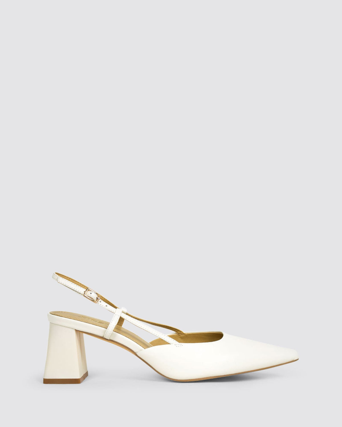 YASMINE SLINGBACK HEELS CHALK LEATHER