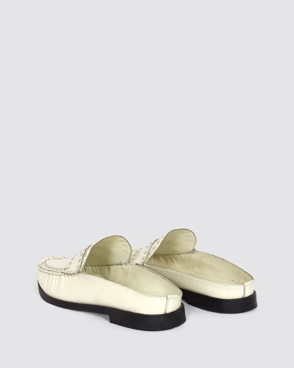 ROSIERS LOAFERS OFF WHITE/SILVER LEATHER