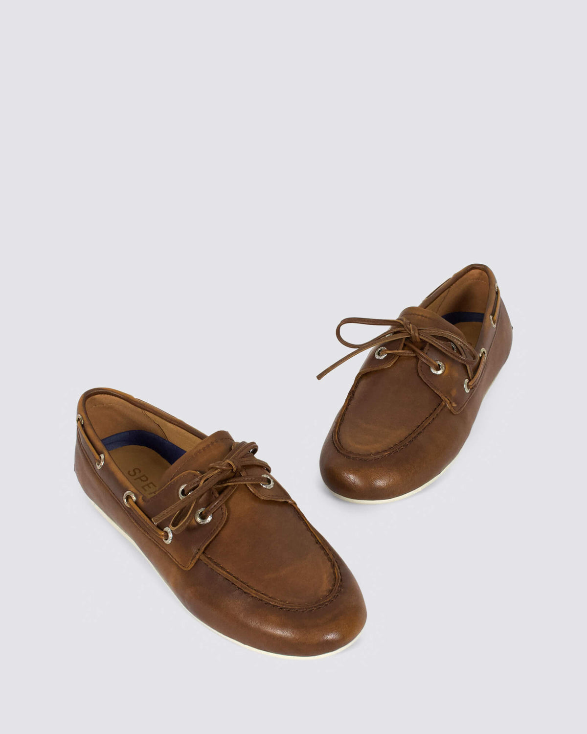 SLIM BOAT LEATHER DISTRESS TAN