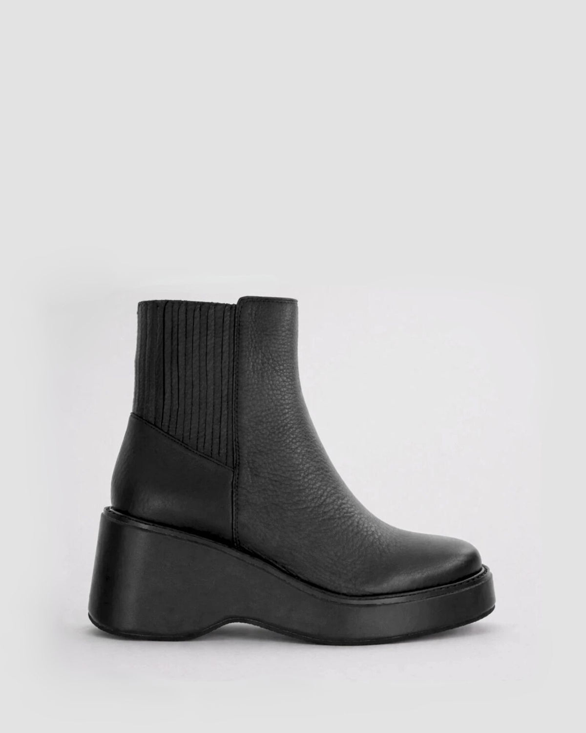 KAMEL PLATFORM ANKLE BOOTS BLACK
