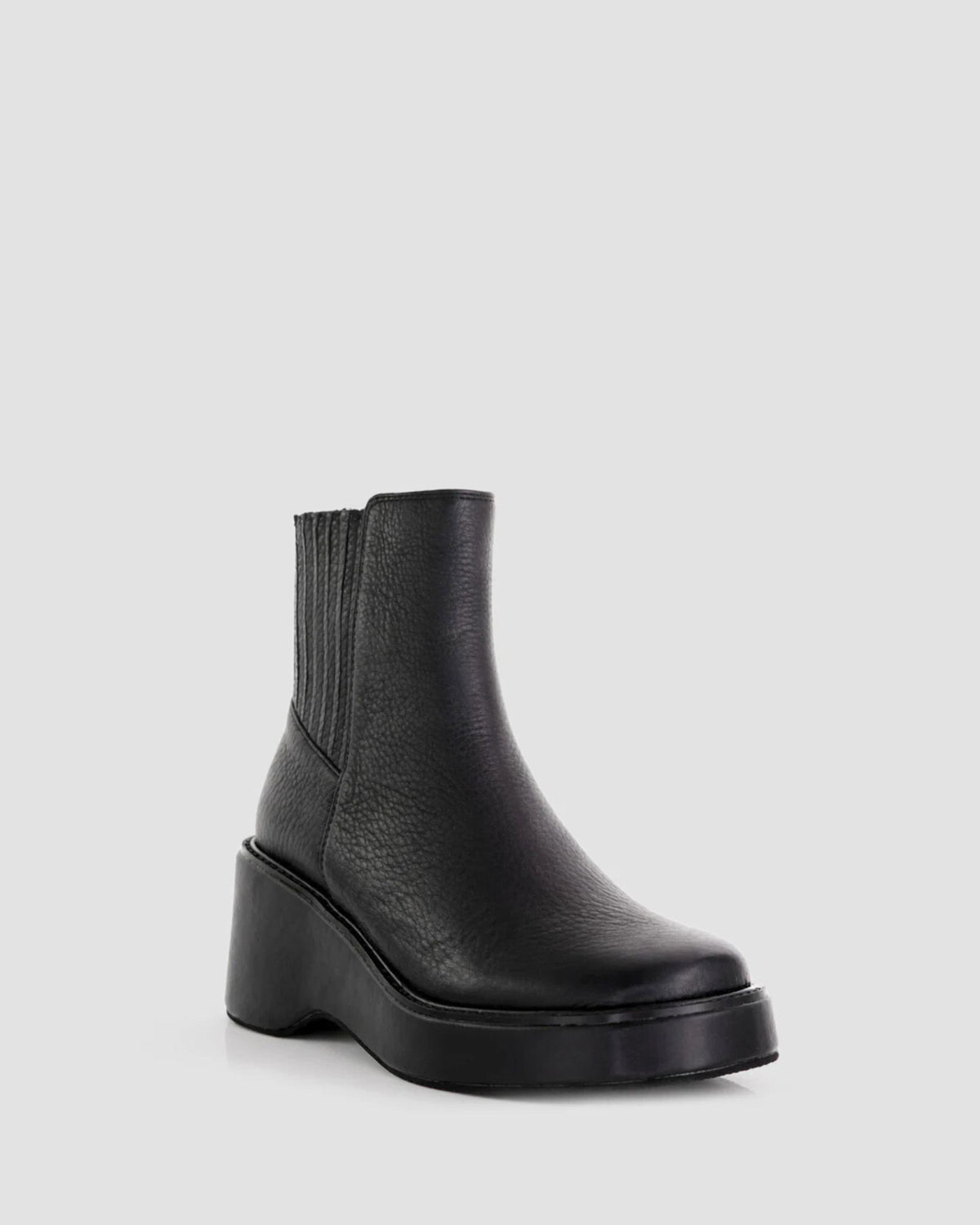 KAMEL PLATFORM ANKLE BOOTS BLACK