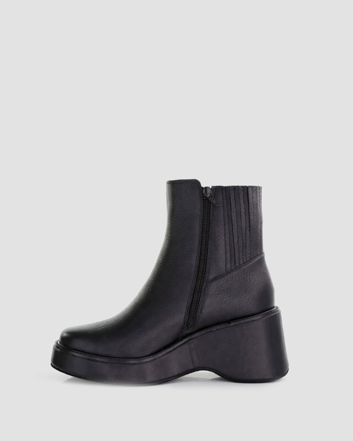 KAMEL PLATFORM ANKLE BOOTS BLACK