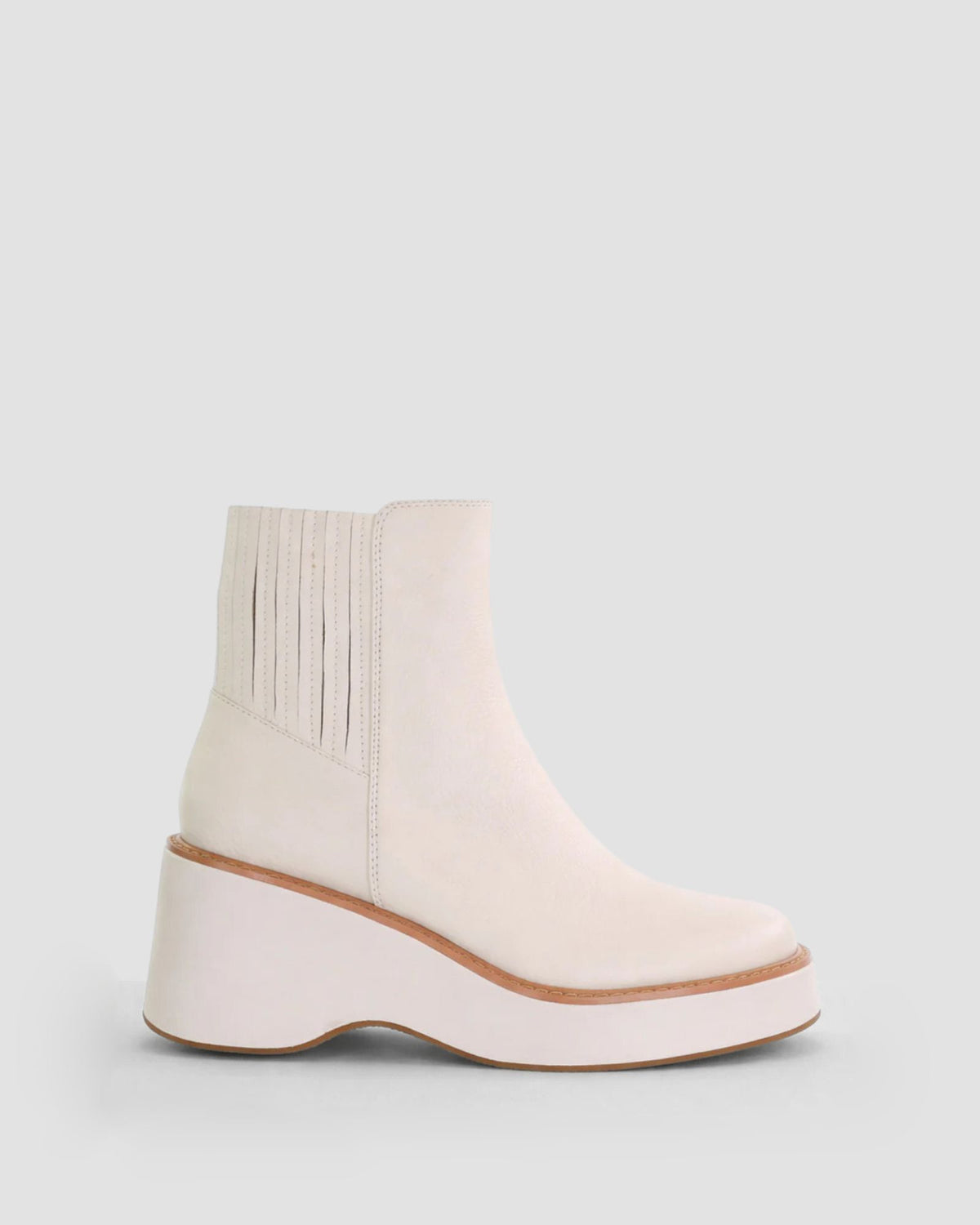 KAMEL PLATFORM ANKLE BOOTS BONE