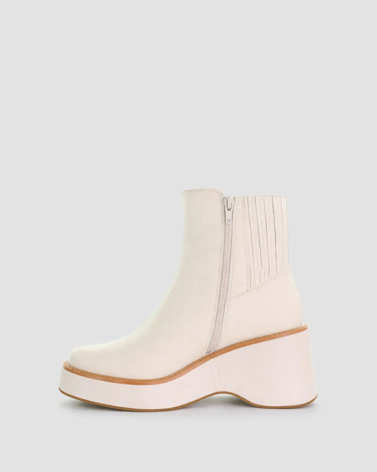 KAMEL PLATFORM ANKLE BOOTS BONE