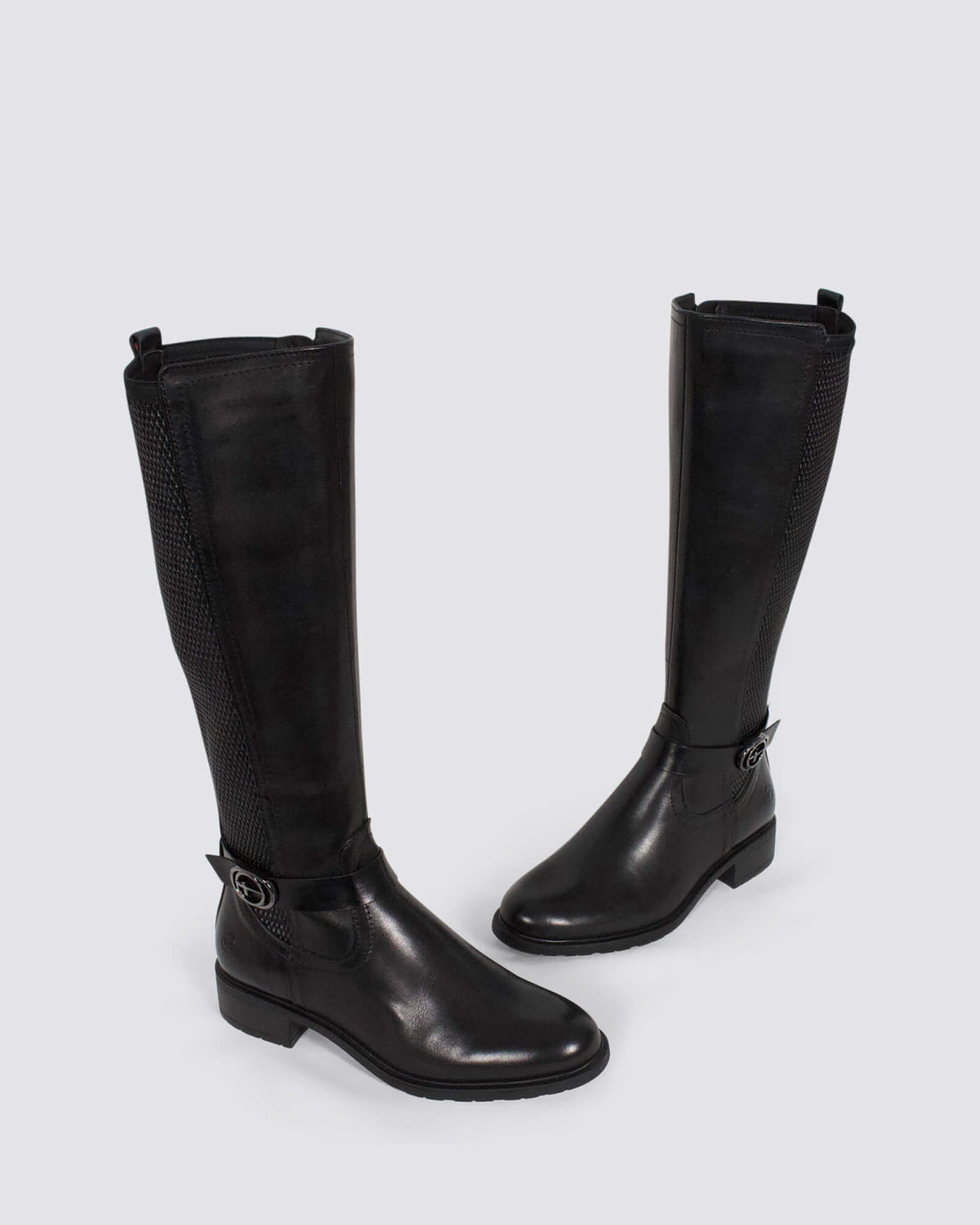 25618 KNEE HIGH BOOTS BLACK LEATHER
