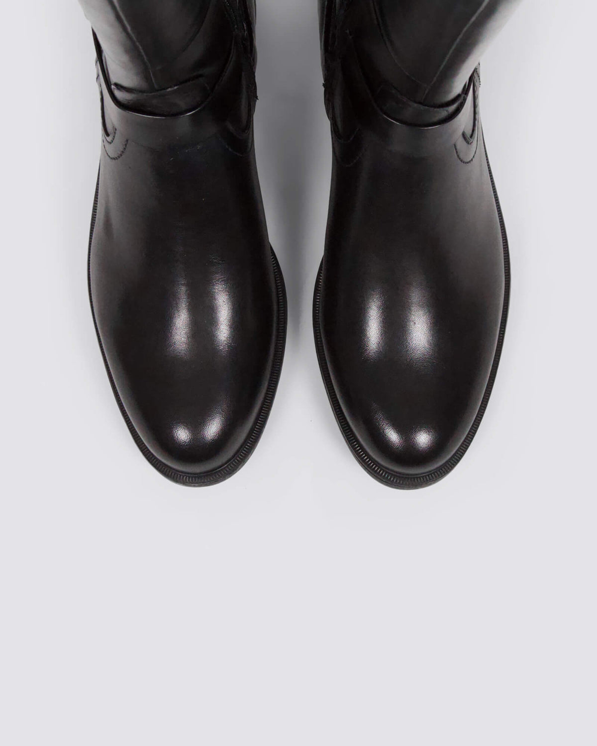 25618 KNEE HIGH BOOTS BLACK LEATHER