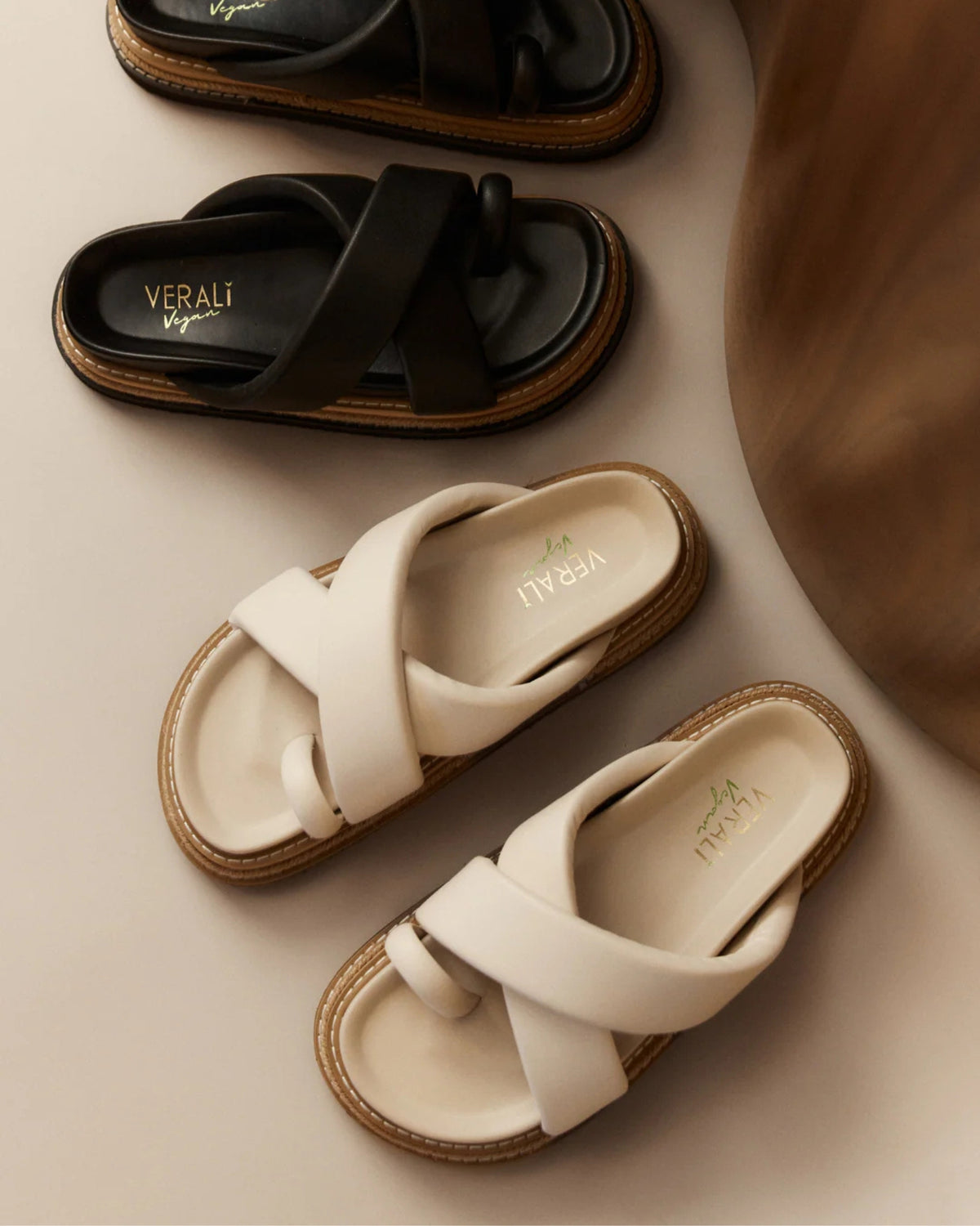 THELMA FLATFORM SANDALS BONE