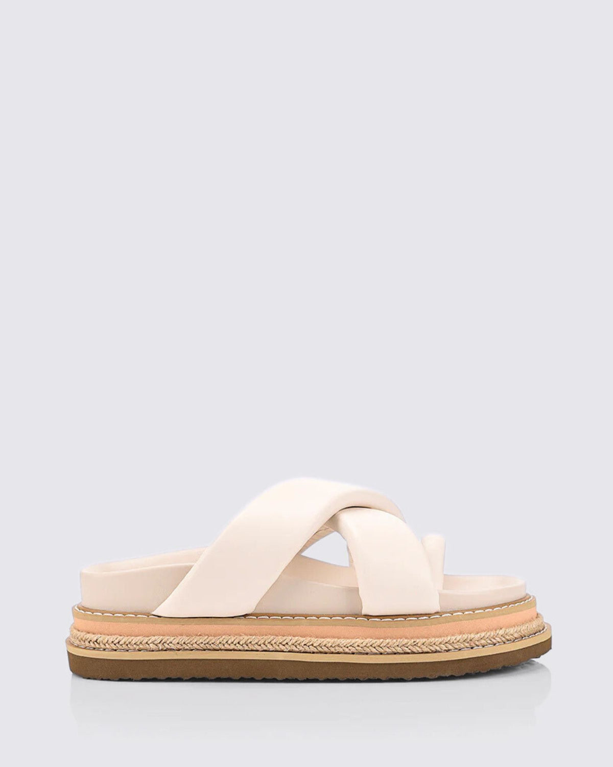 THELMA FLATFORM SANDALS BONE