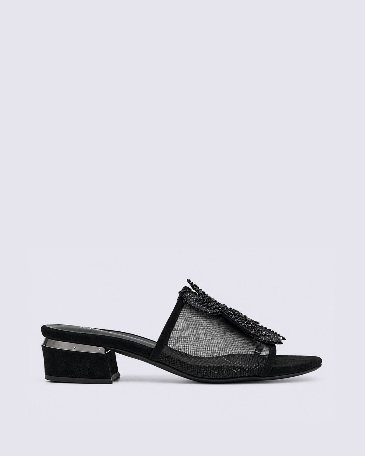 TINKETT HEELS BLACK SUEDE/JEWEL