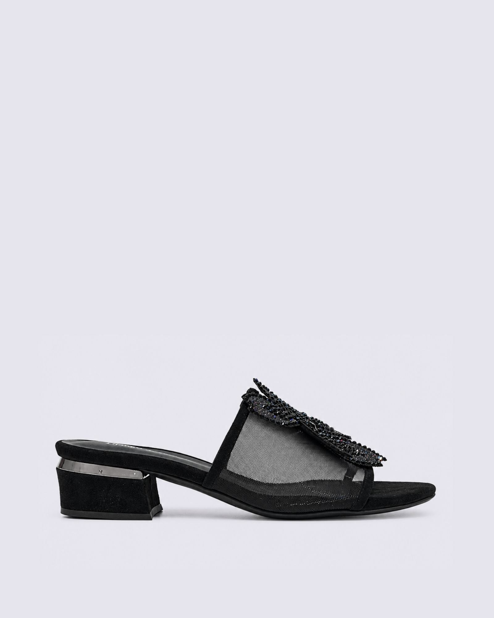 TINKETT HEELS BLACK SUEDE/JEWEL