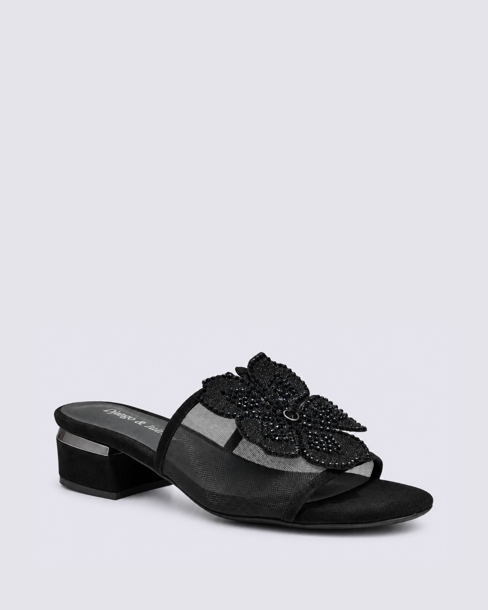 TINKETT HEELS BLACK SUEDE/JEWEL