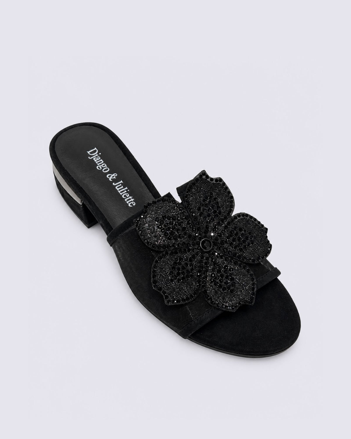TINKETT HEELS BLACK SUEDE/JEWEL