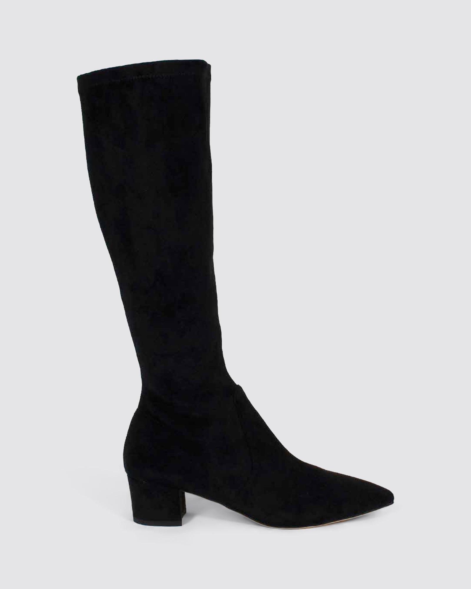 ALIA KNEE HIGH BLACK STRETCH MICRO