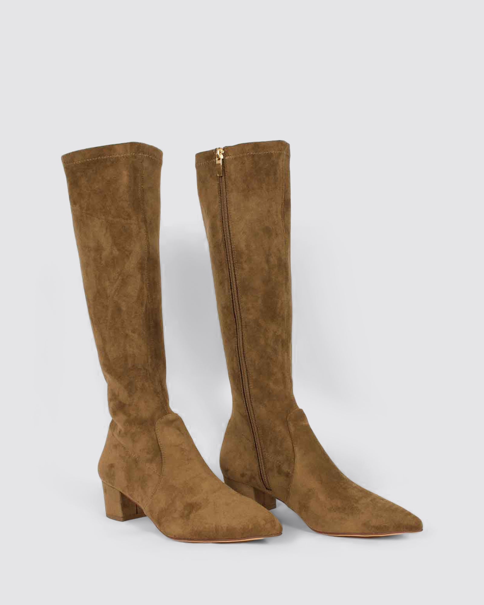 ALIA KNEE HIGH LIGHT CHOCOLATE STRETCH