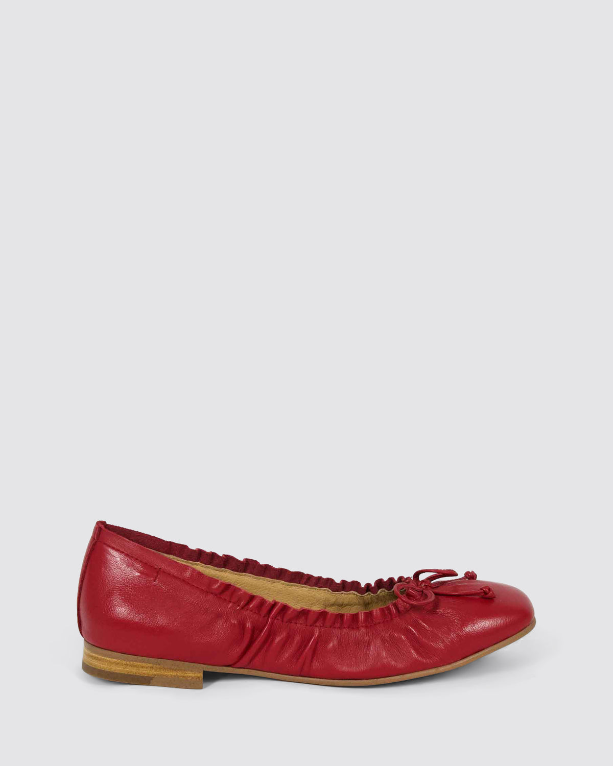 PEPPIES FLATS DARK RED LEATHER