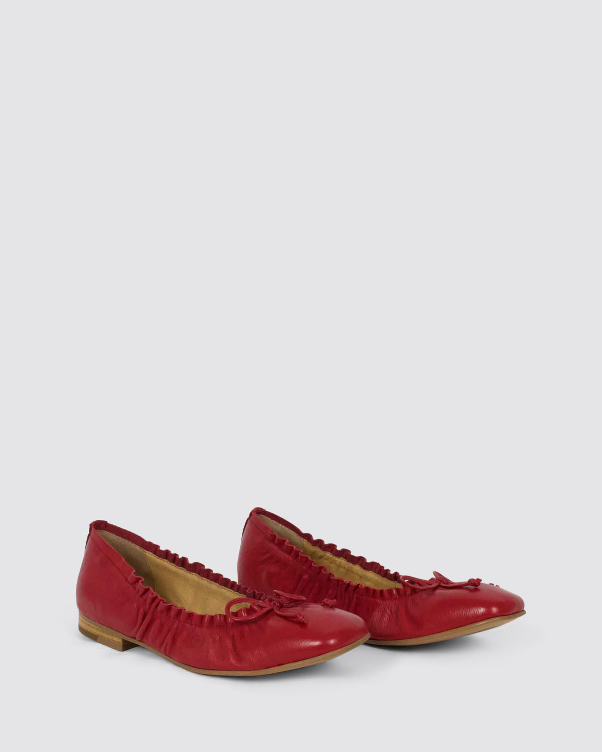 PEPPIES FLATS DARK RED LEATHER