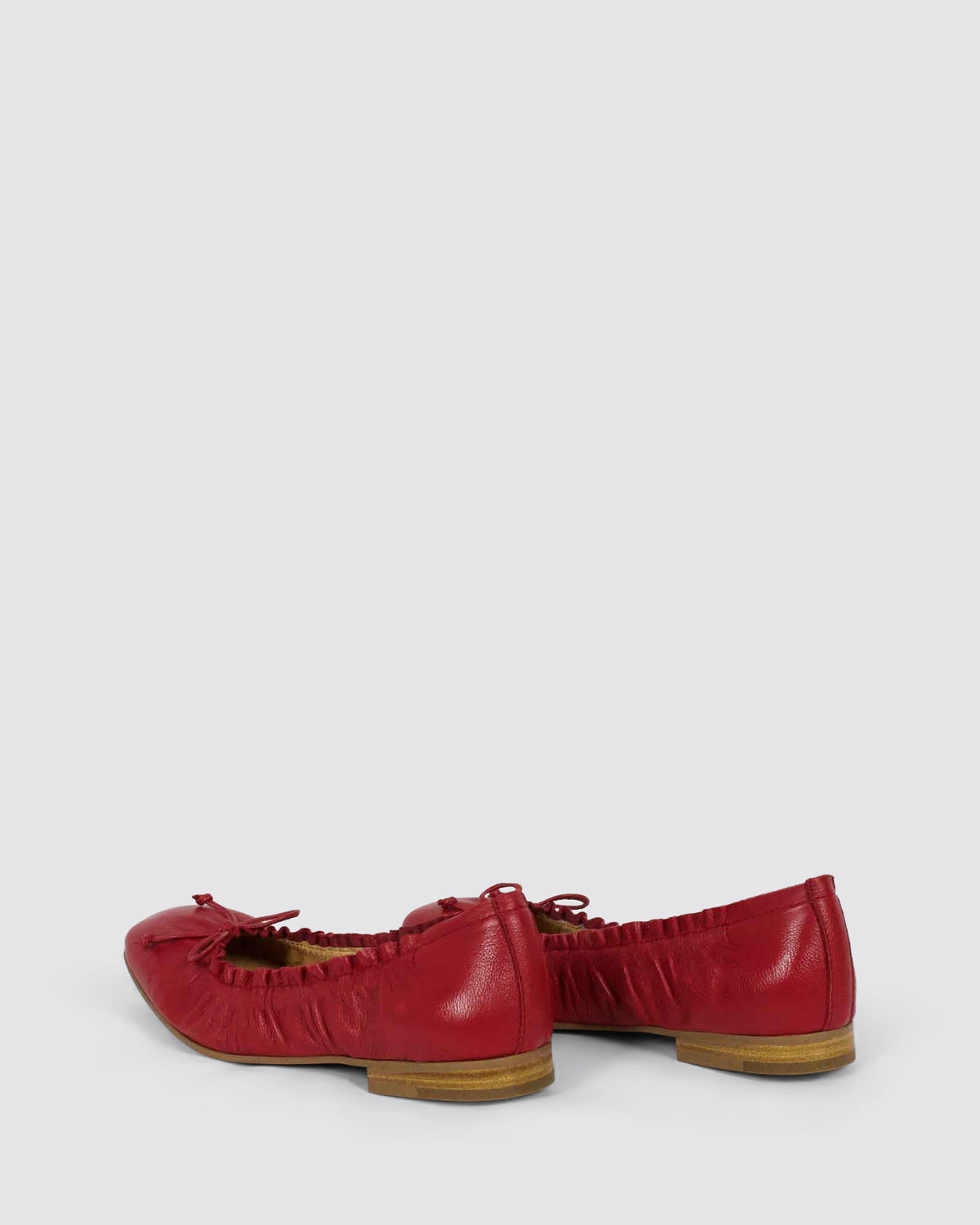 PEPPIES FLATS DARK RED LEATHER