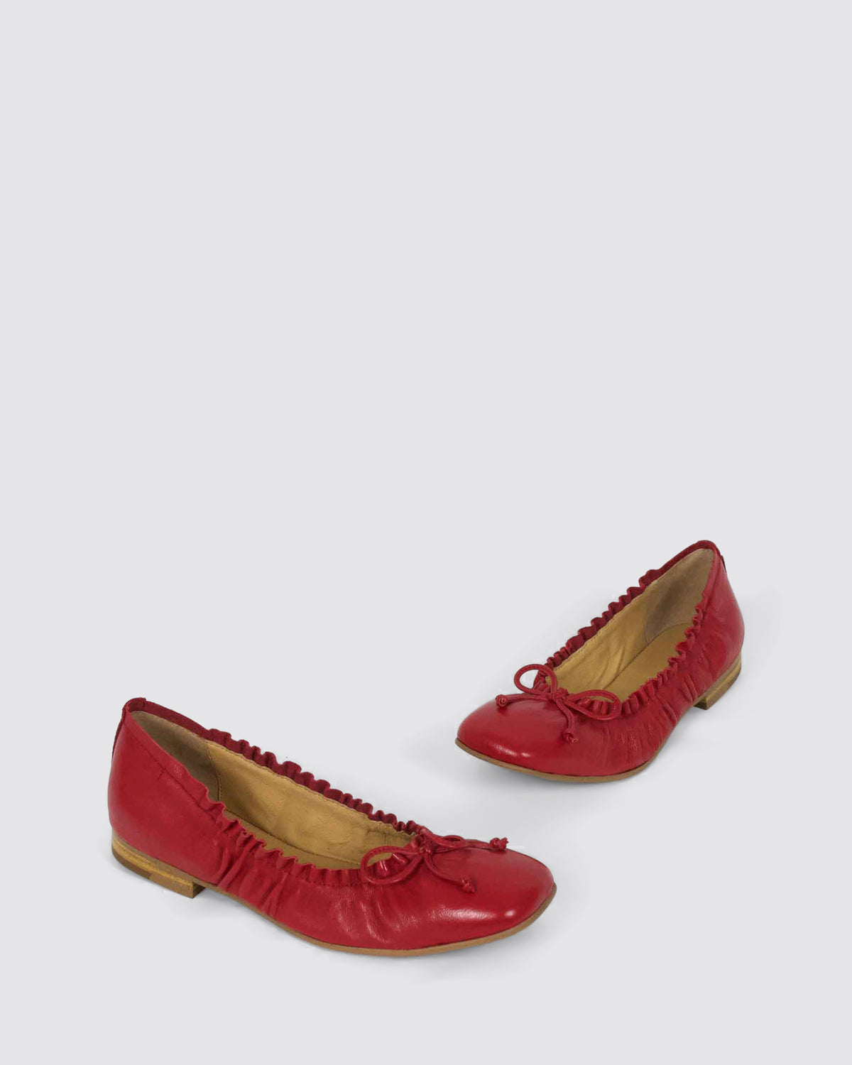 PEPPIES FLATS DARK RED LEATHER