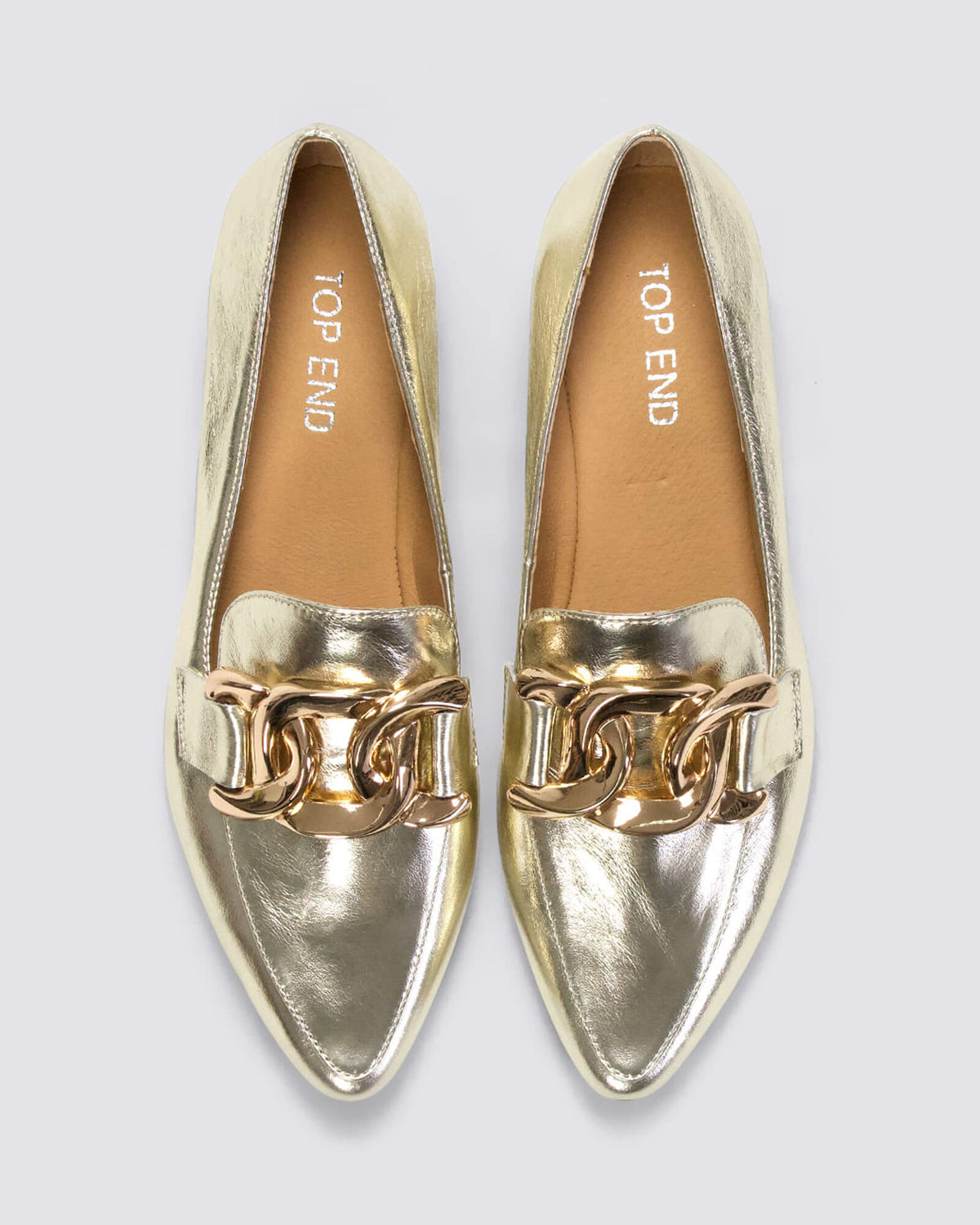 SOCORO LOAFERS PALE GOLD LEATHER