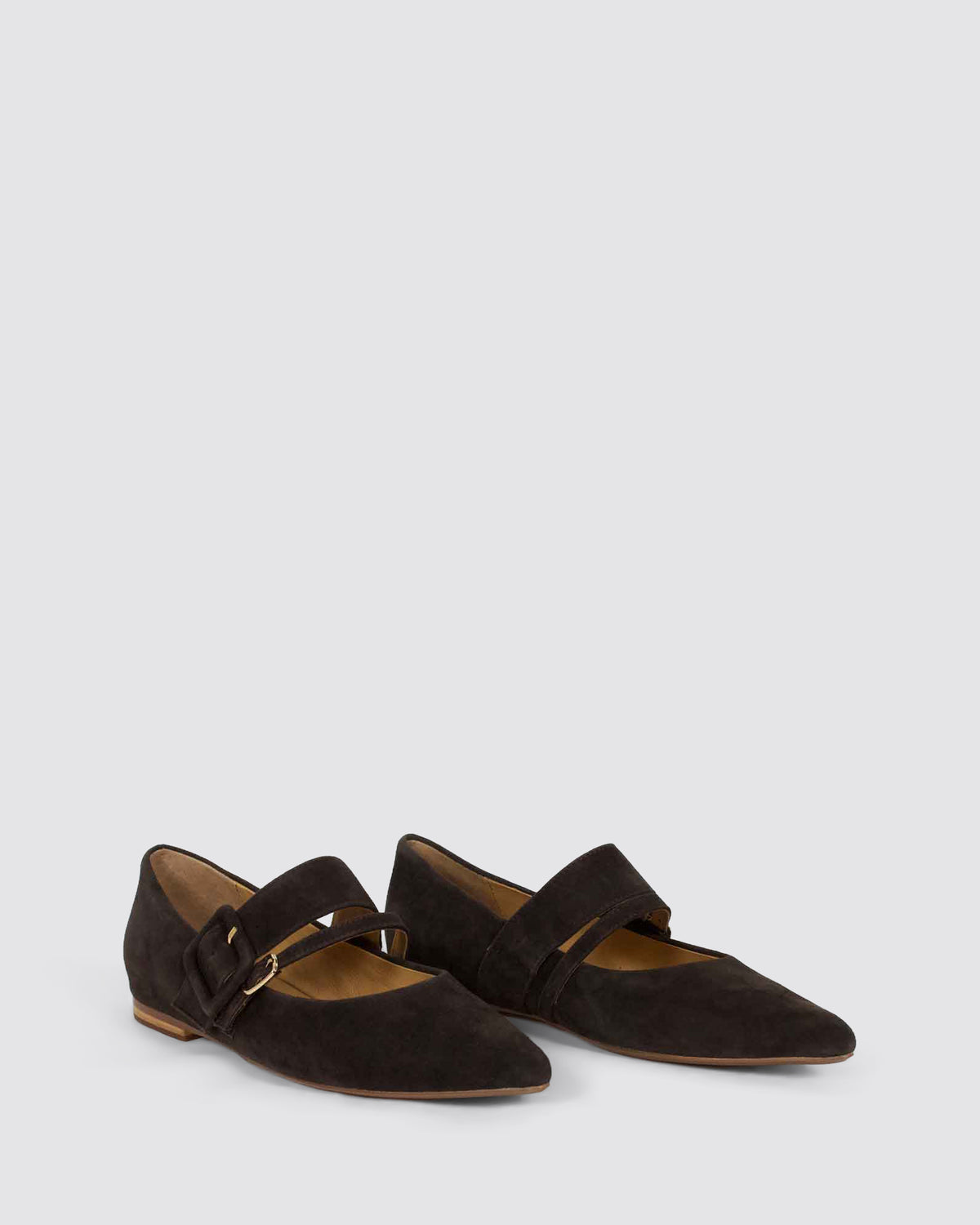 YEXA FLATS CHOCOLATE SUEDE