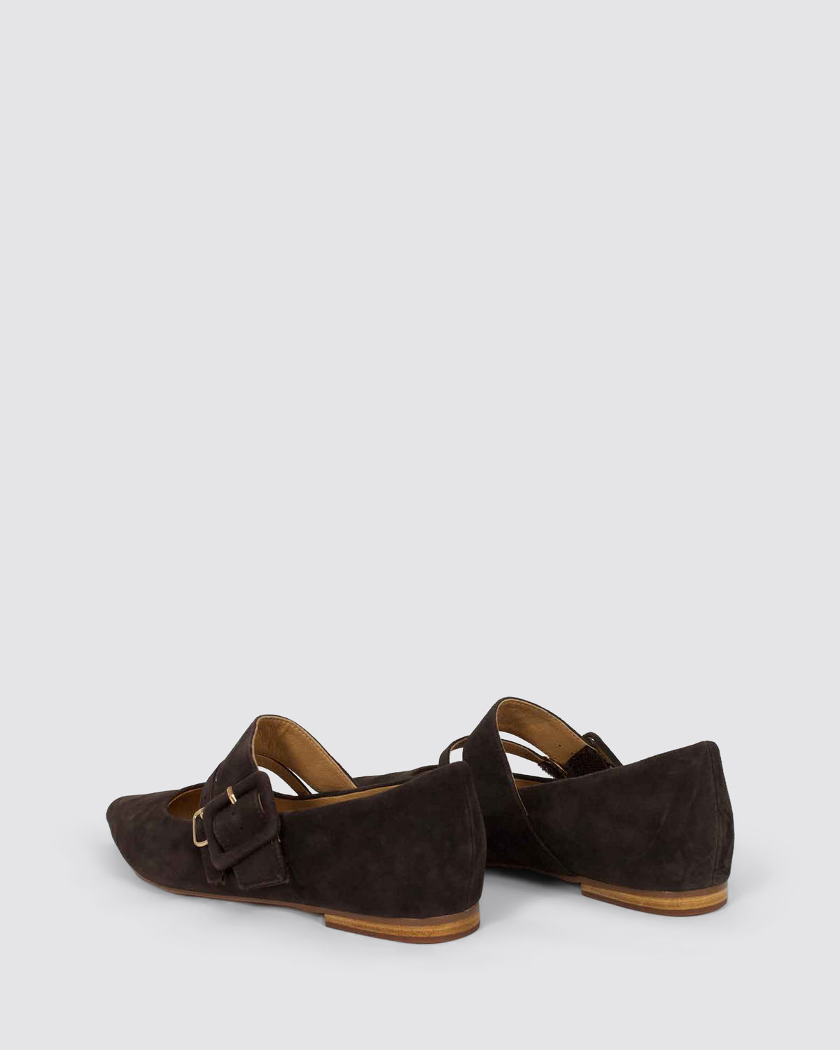 YEXA FLATS CHOCOLATE SUEDE