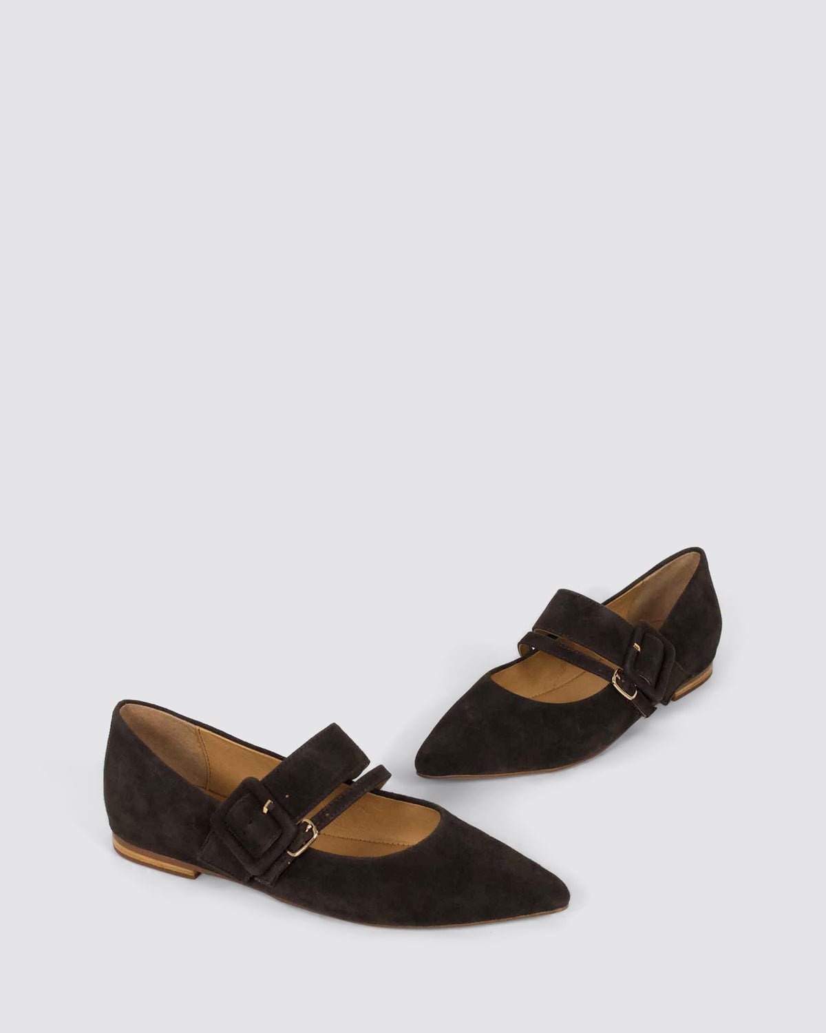 YEXA FLATS CHOCOLATE SUEDE