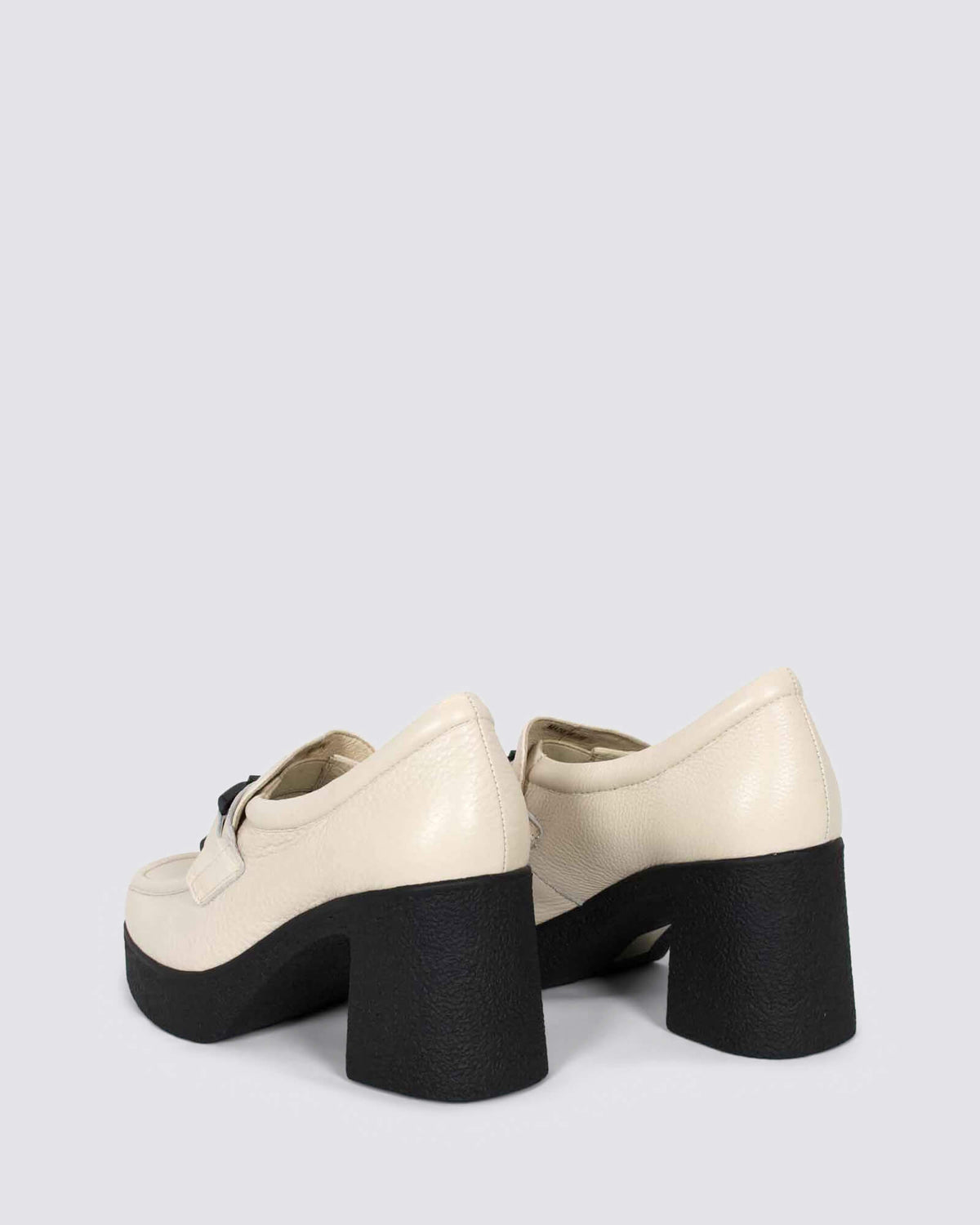 BELLA HEELED LOAFERS BONE MILLED