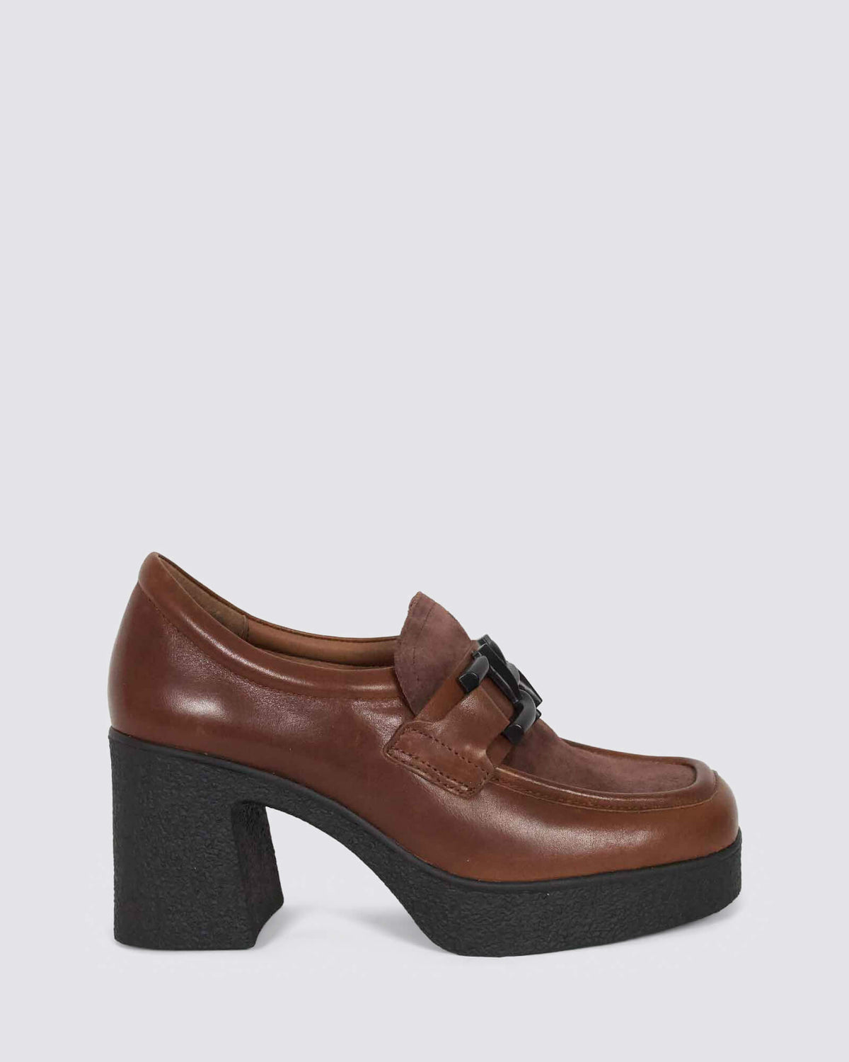 BELLA HEELED LOAFERS COFFEE MIX