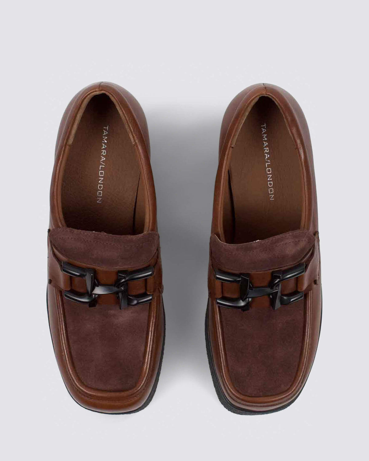 BELLA HEELED LOAFERS COFFEE MIX