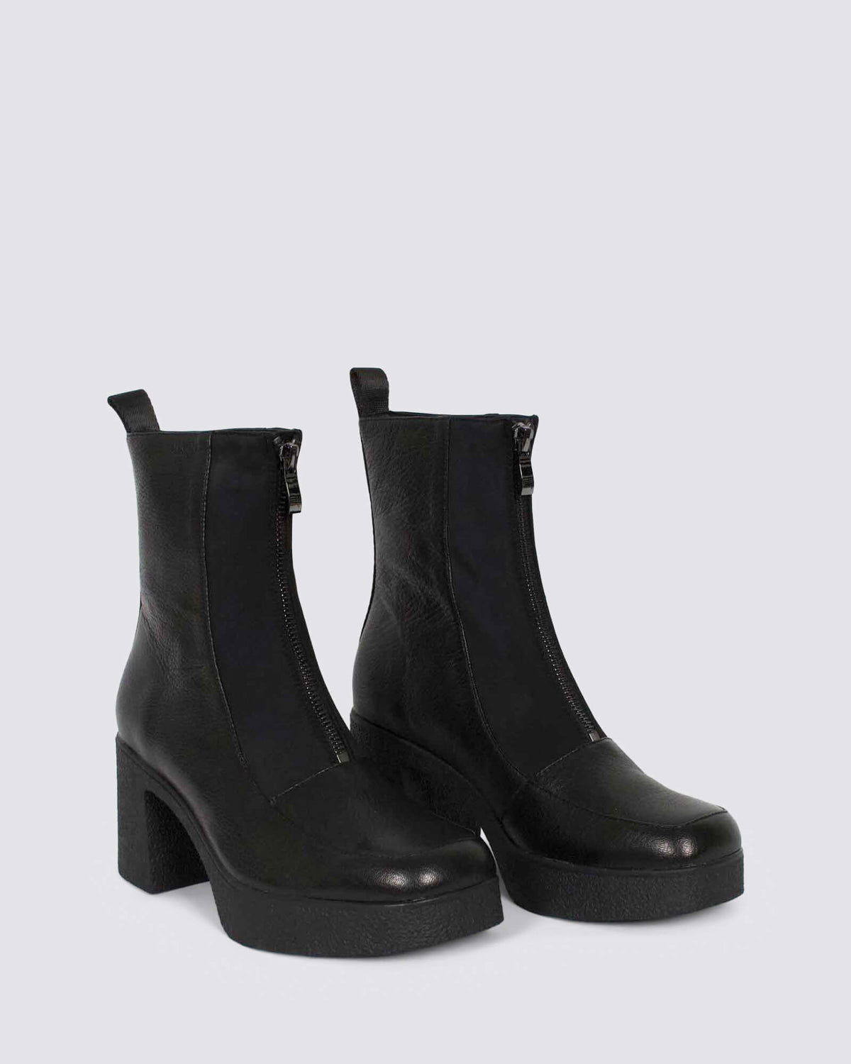 BLEACHER HEELED BOOTS BLACK