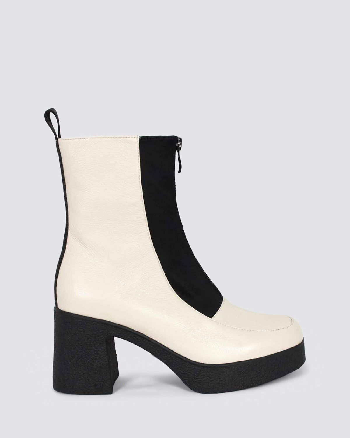 BLEACHER HEELED BOOTS BONE