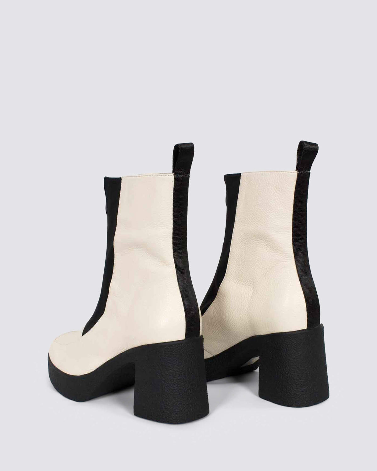 BLEACHER HEELED BOOTS BONE