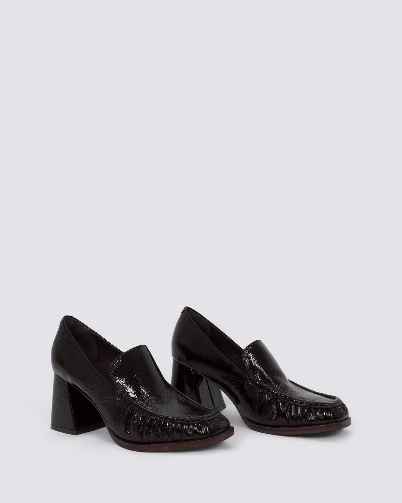 BOONE HEELS DARK CAFE PATENT