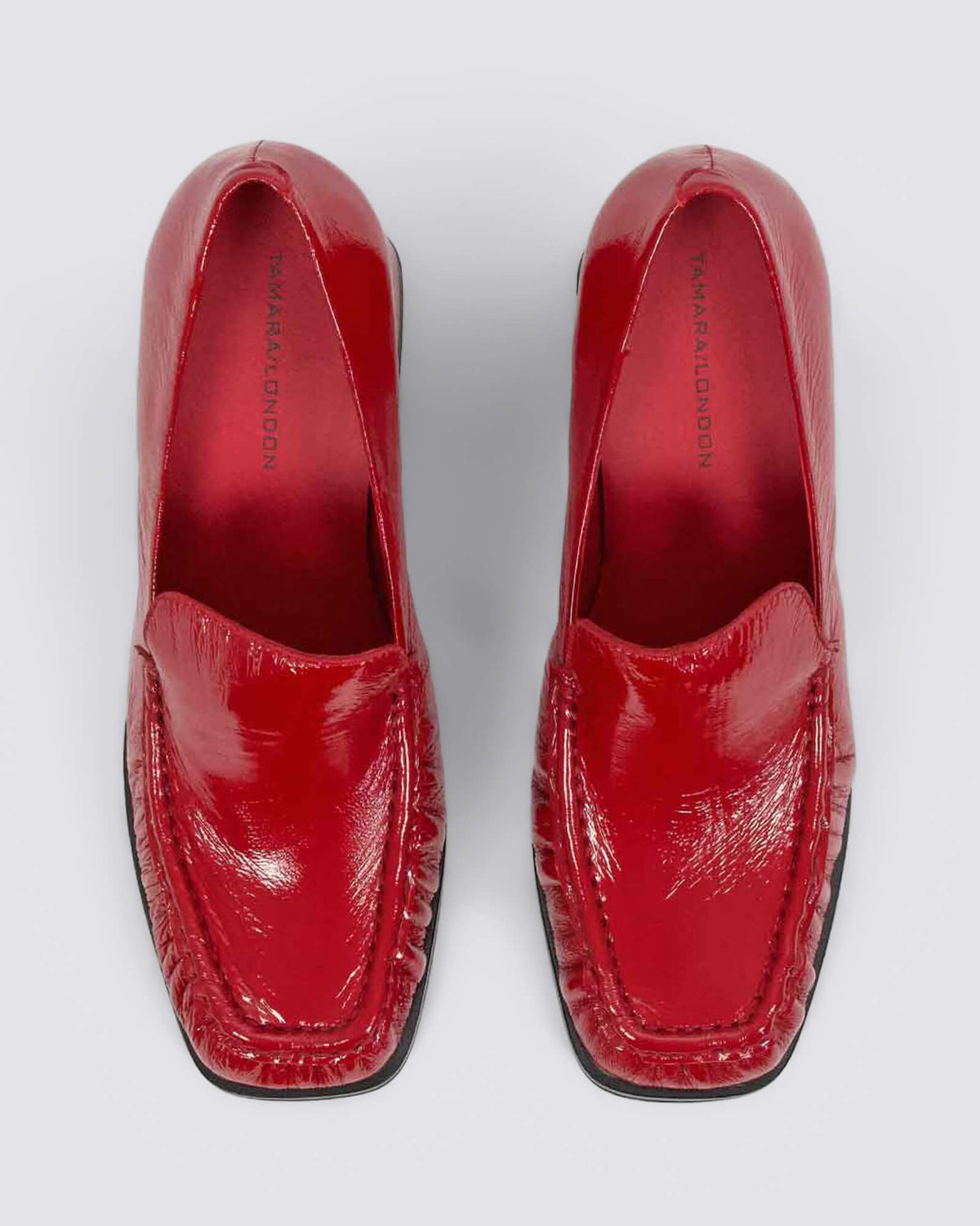 BOONE HEELS RED PATENT